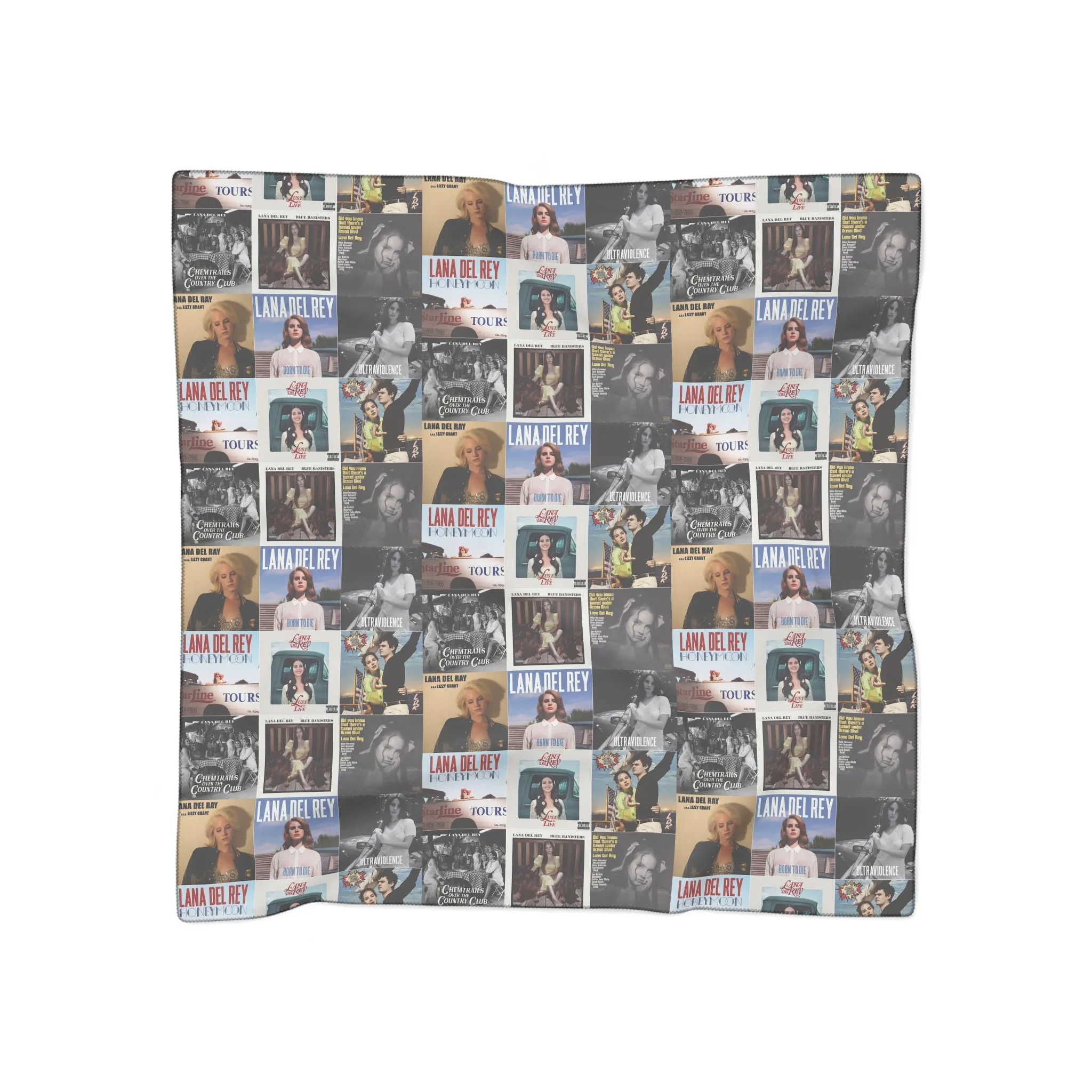 Lana Del Rey Album Cover Collage Polyester Scarf