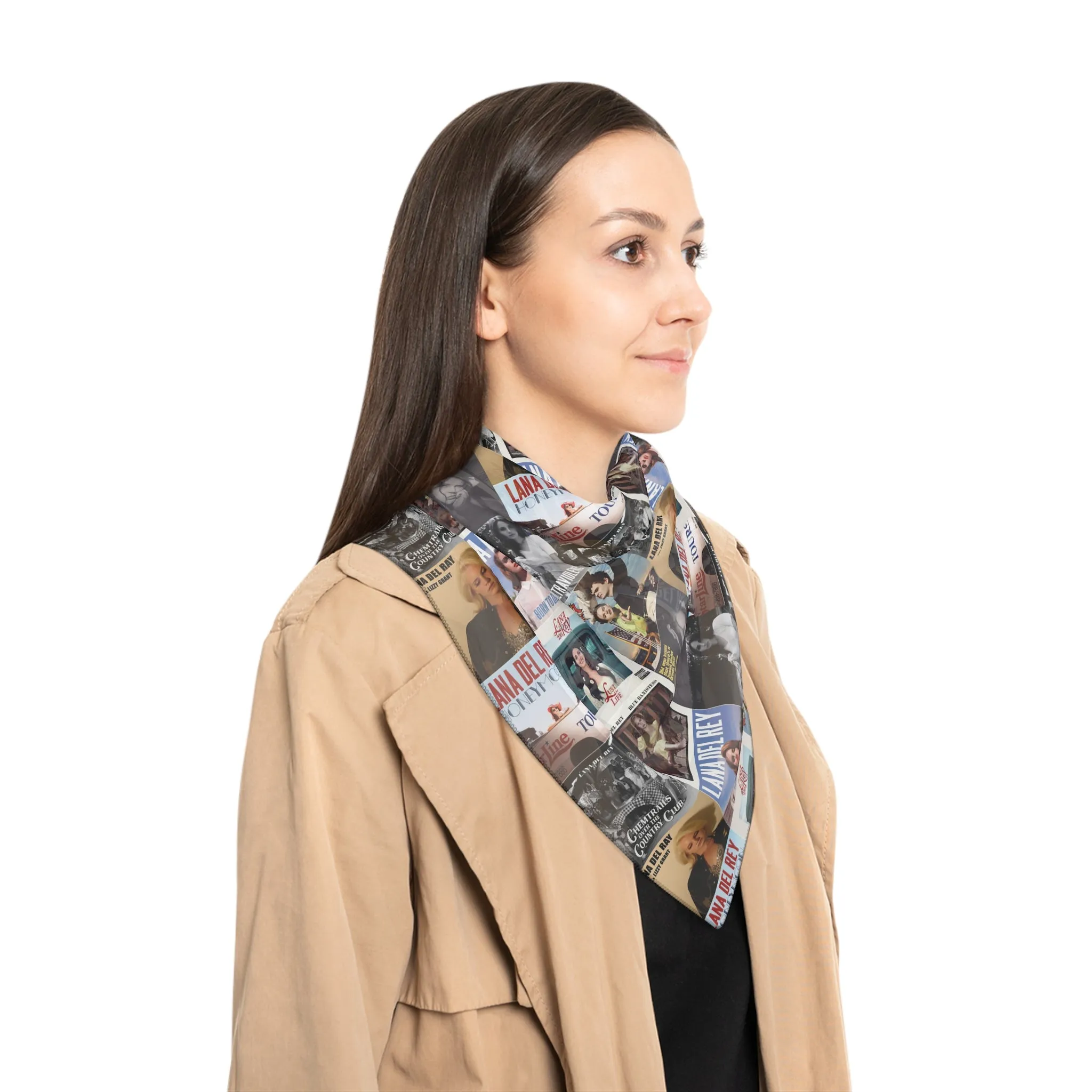 Lana Del Rey Album Cover Collage Polyester Scarf
