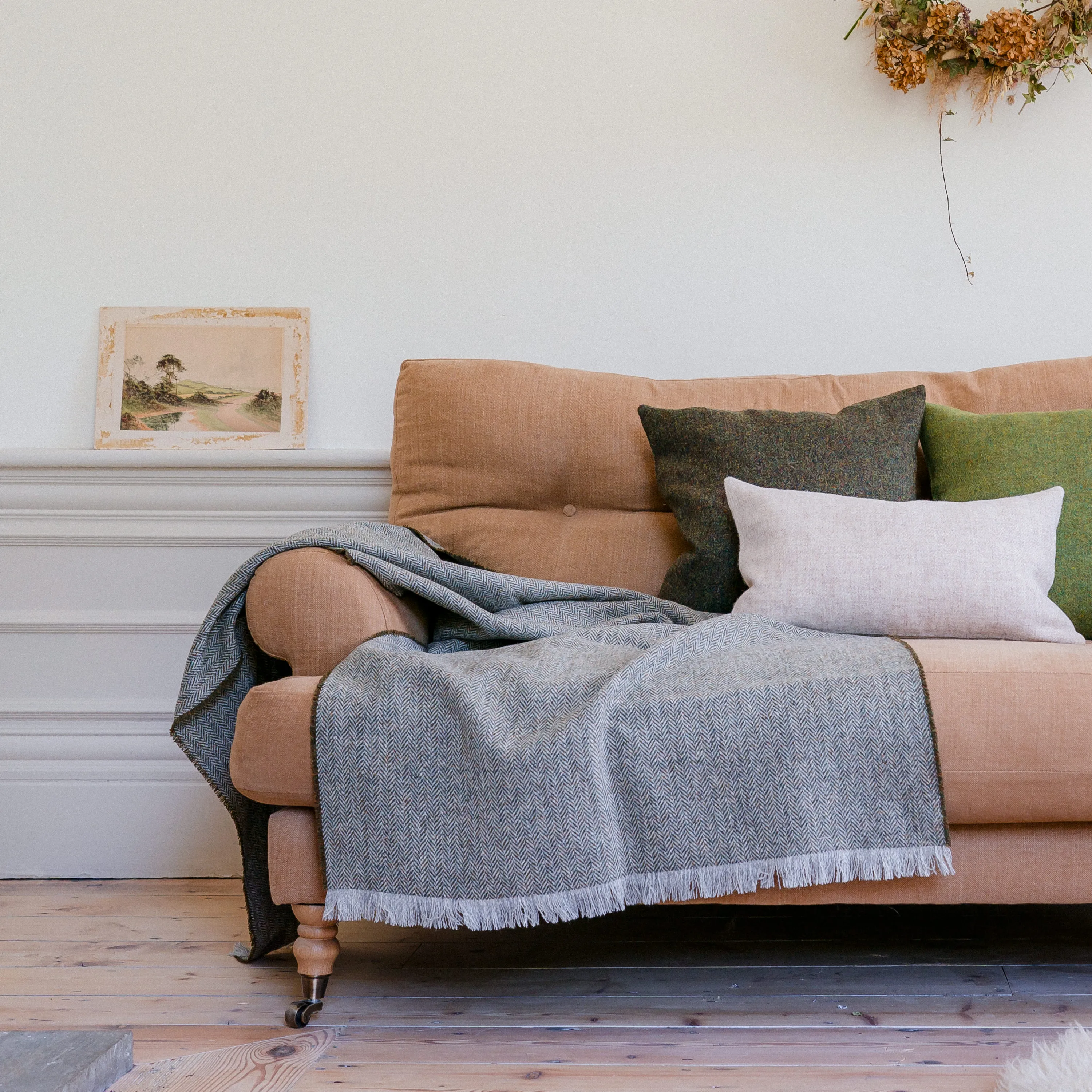Lovat Herringbone Wrap Blanket