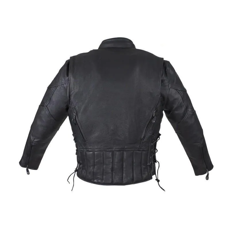 Mens Racer Jacket With Neck Warmer,MJ711-01-DL