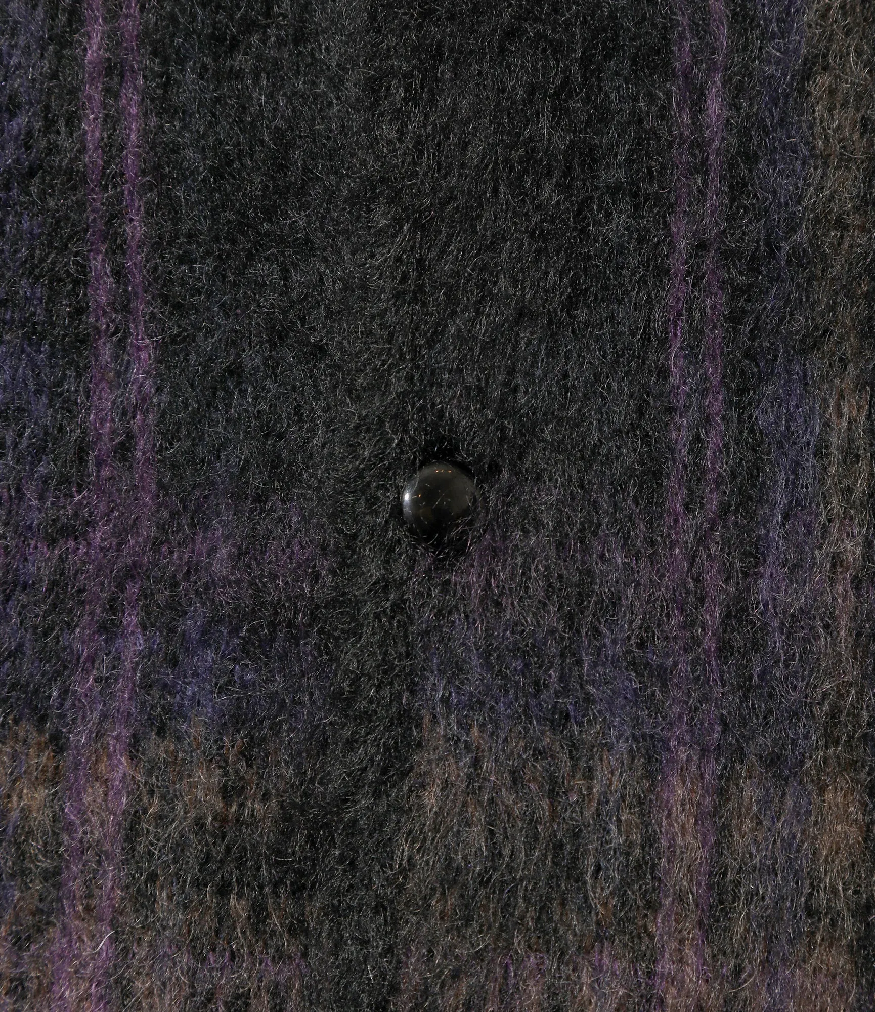 Mohair Cardigan – Taupe Plaid
