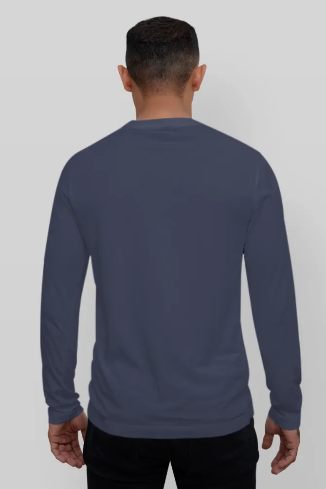 Navy Blue Full Sleeve T-shirt for men