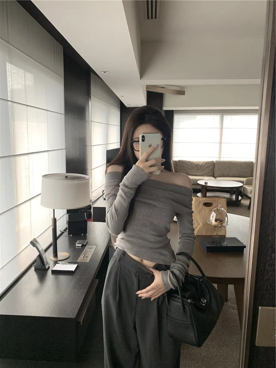 Parisian Nights One-Shoulder Sweater