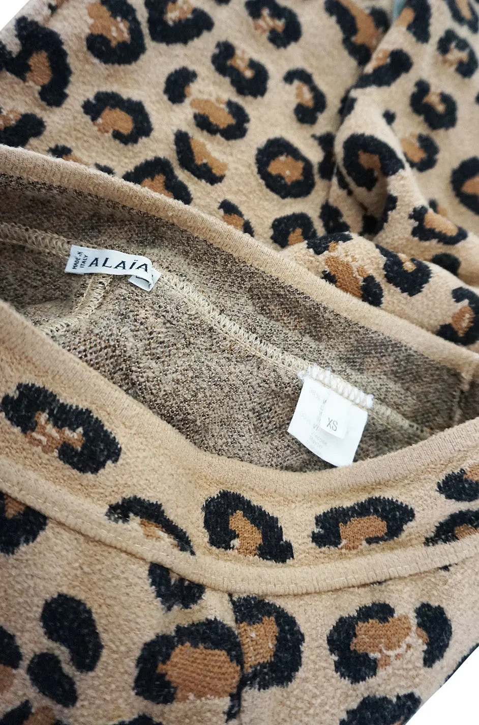 Rare 1991 Museum Held Azzedine Alaia Leopard Leggings