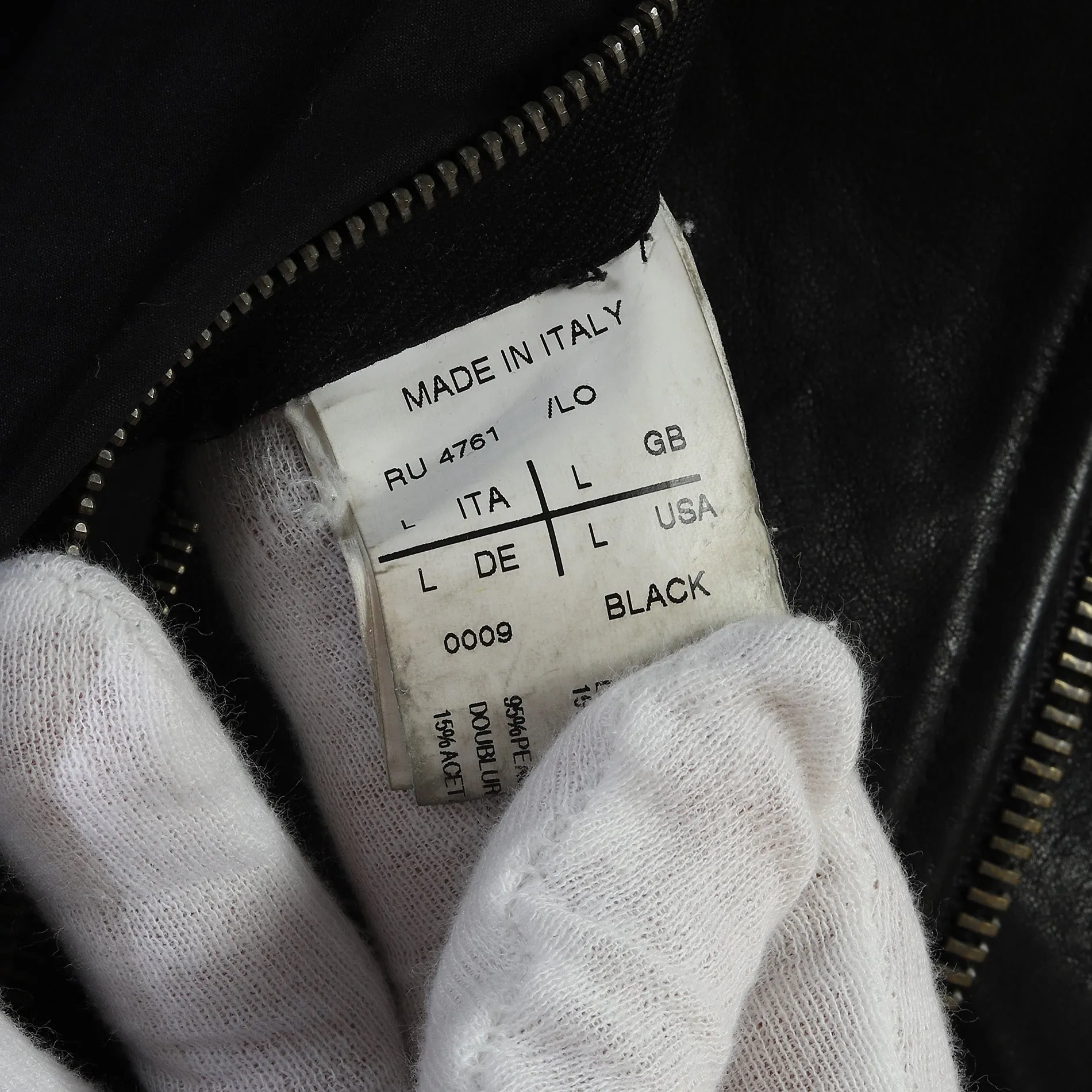 Rick Owens FW08 Stag Fur Collar Geo Leather Jacket