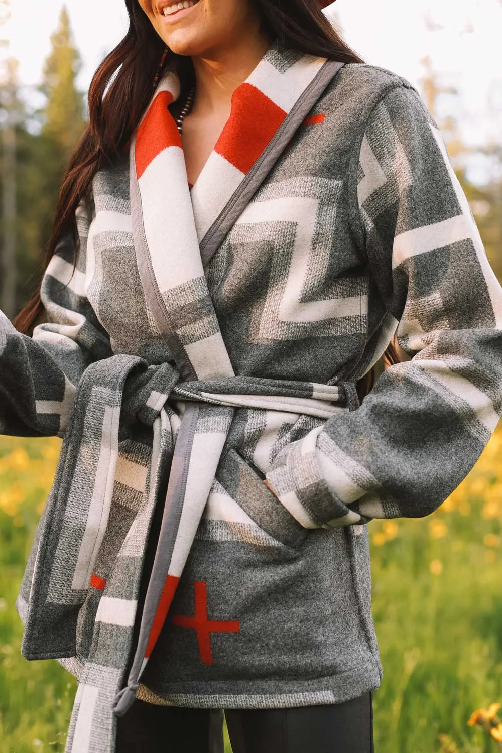 San Miguel Wool Wrap Coat