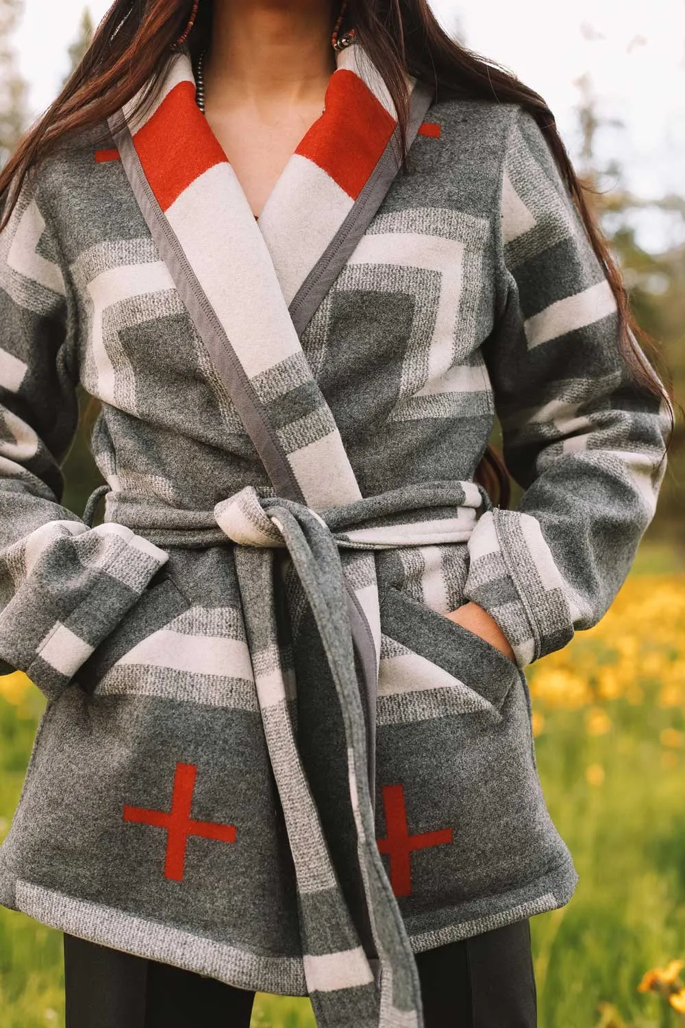 San Miguel Wool Wrap Coat