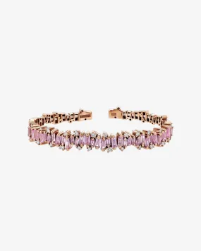 Shimmer Audrey Pink Sapphire Bangle