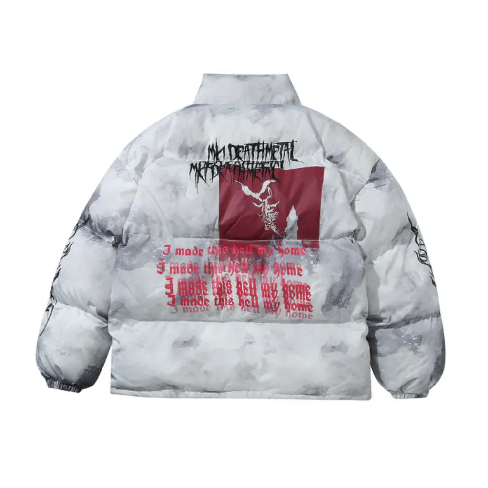 Street Tie Dye Letter Coat