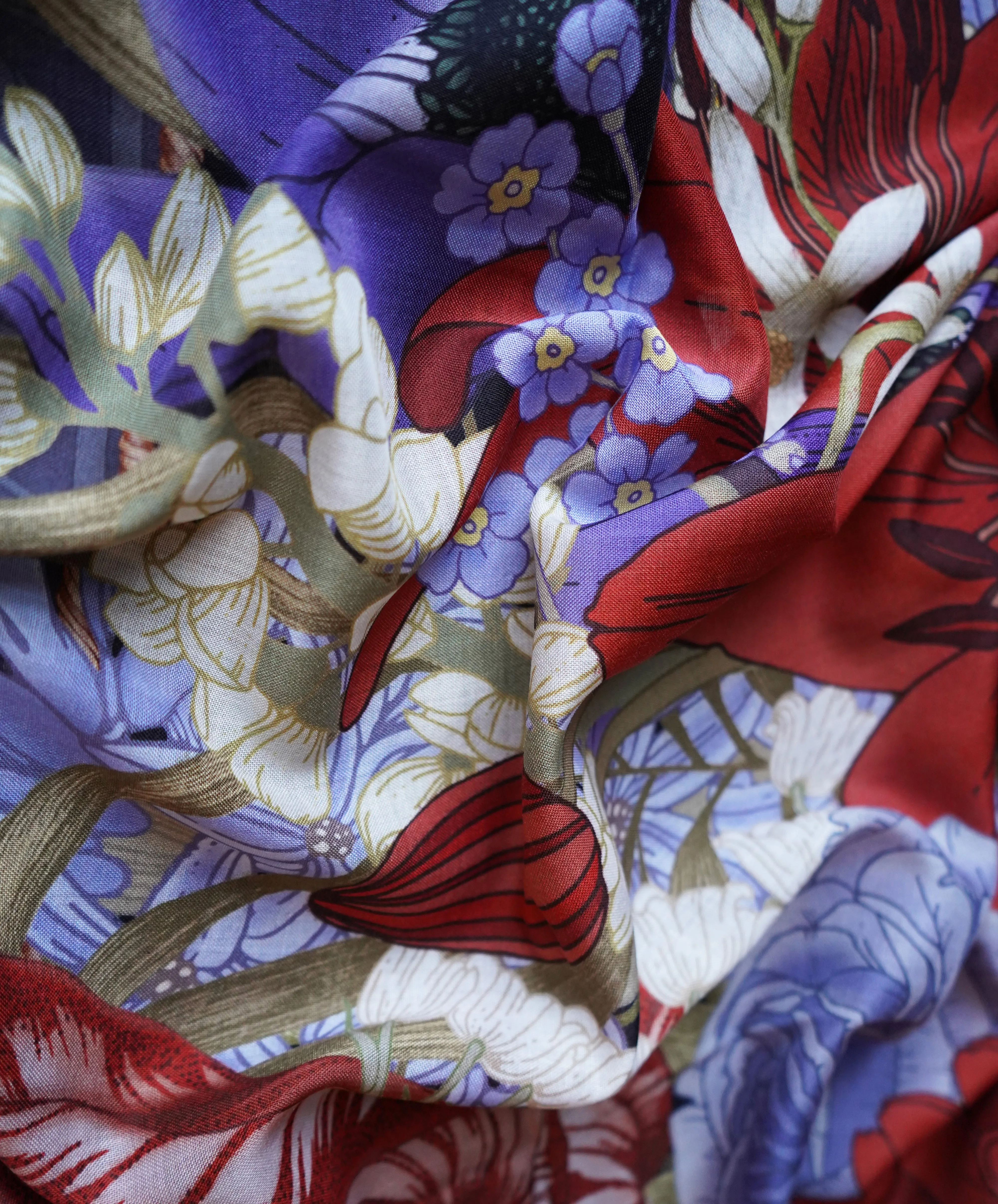 The Pomegranate Still Life Scarf | Wool/Silk | 90x90cm [Preorder]