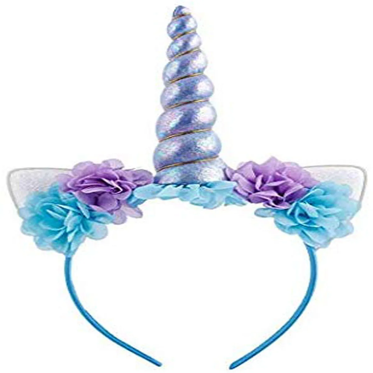 Unicorn Princess Costume Birthday Pageant Party Dance Performance Carnival Long Maxi Tulle Fancy Dress Up Outfits - Blue