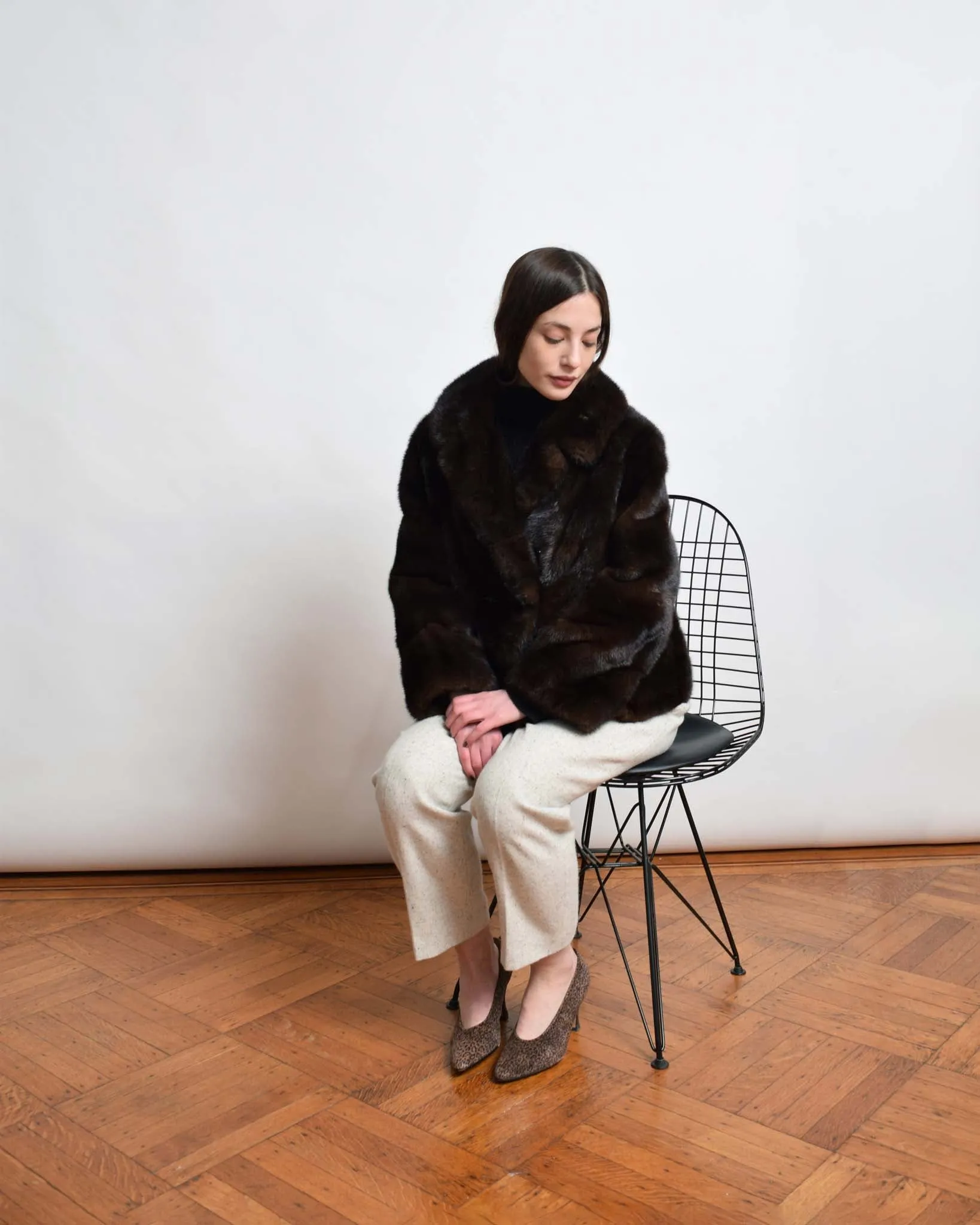 Vintage 1960s Mahogany Mink Coat