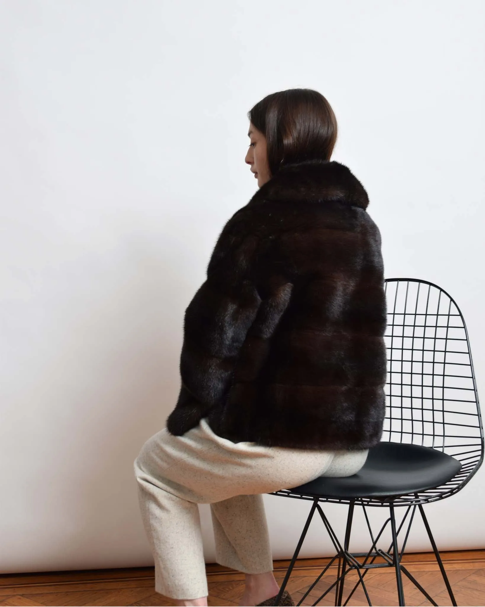 Vintage 1960s Mahogany Mink Coat