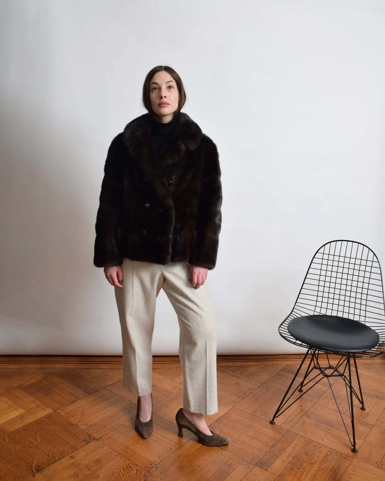 Vintage 1960s Mahogany Mink Coat