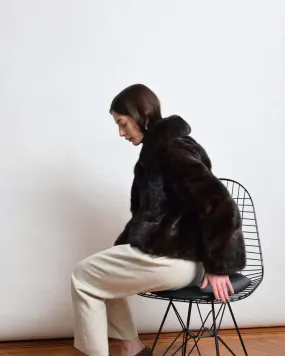 Vintage 1960s Mahogany Mink Coat
