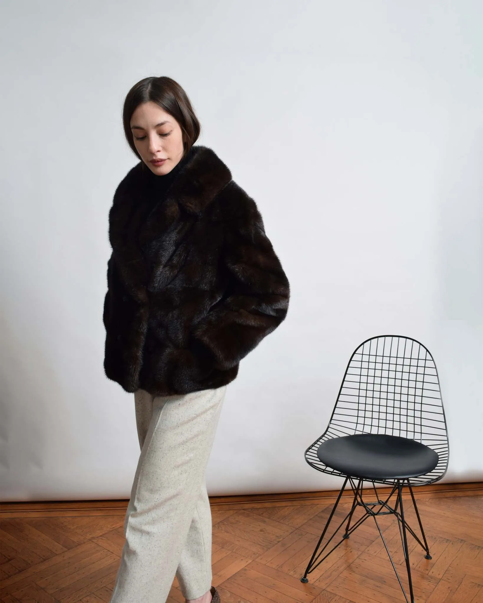 Vintage 1960s Mahogany Mink Coat
