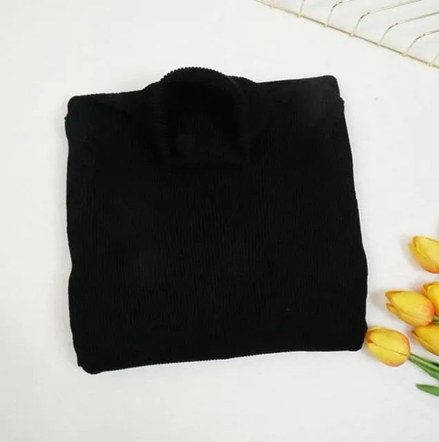 Wjczt New Autumn Winter Women Knitted Dress Turtleneck Sweater Dresses Lady Slim Bodycon Long Sleeve Bottoming Dress Vestidos PP003